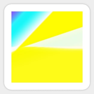 YELLOW BLUE WHITE ABSTRACT Sticker